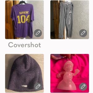 Supreme 104🟪⚜️jersey szM+New Neff cap+PS🎮pant+Mario🗝️⛓️
